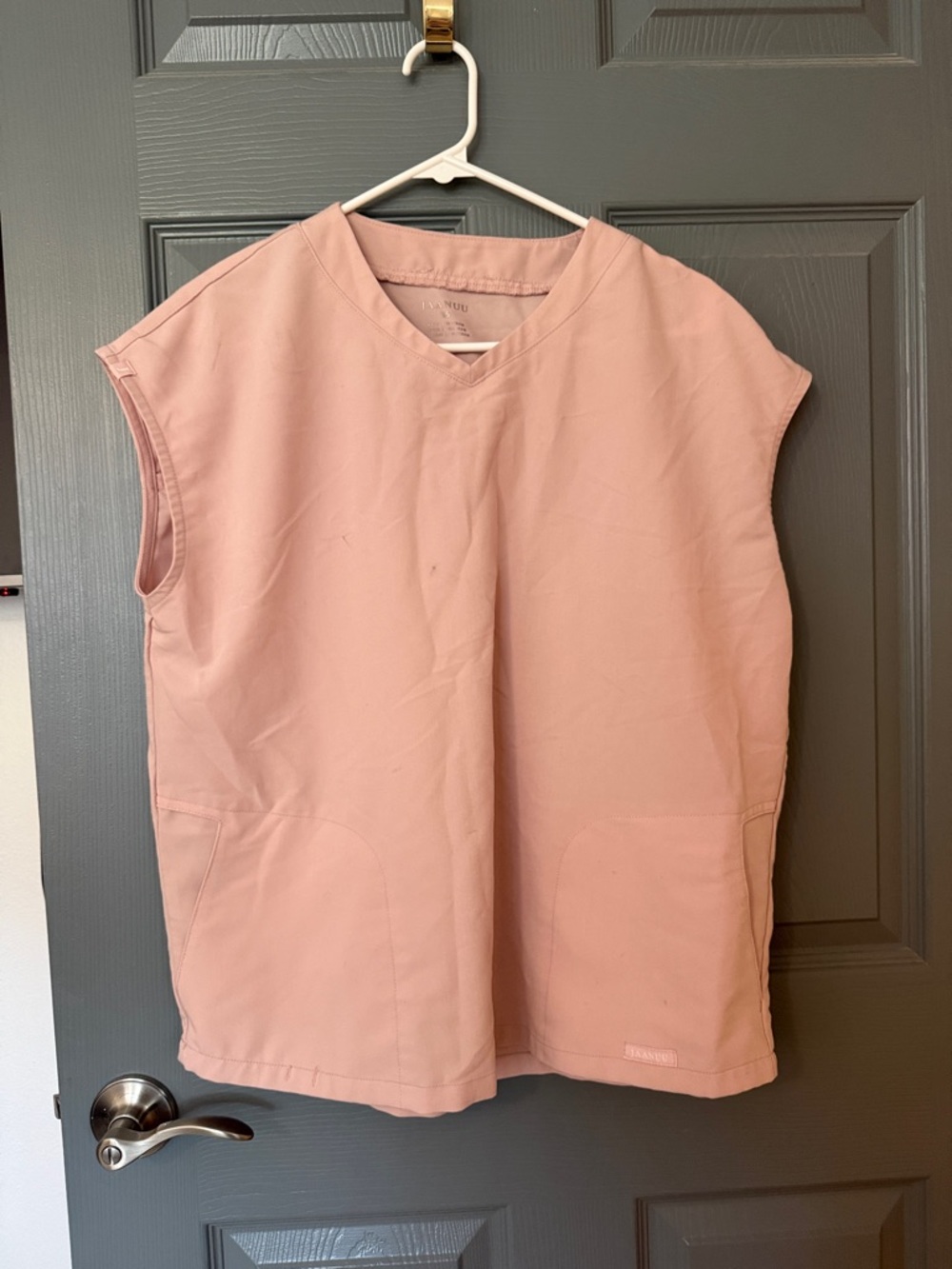 Jaanuu scrub top blush pink XS oversized